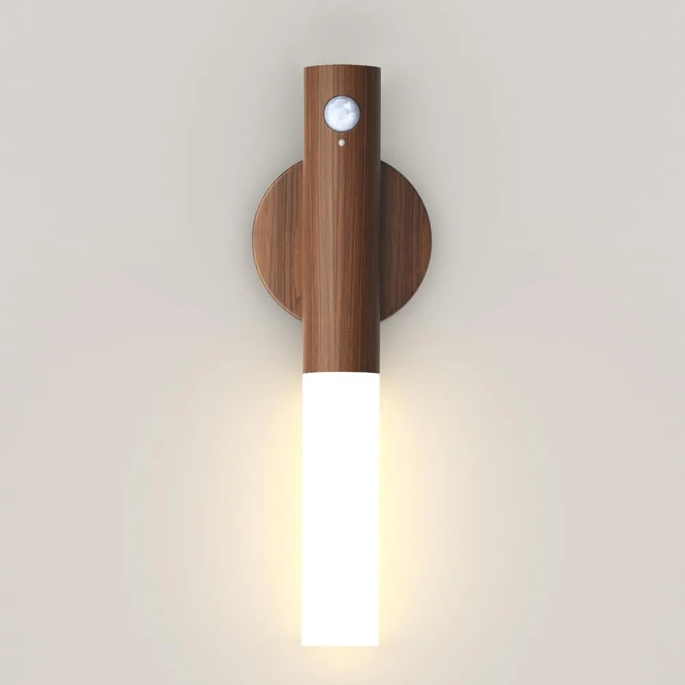 Magnetic Wooden LED Night Light – Portable Touch-Friendly & Easy Wall Mount