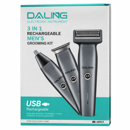 DALING 3in1 Hair & Beard Trimmer for Men And Women  | Rechargeable & Portable