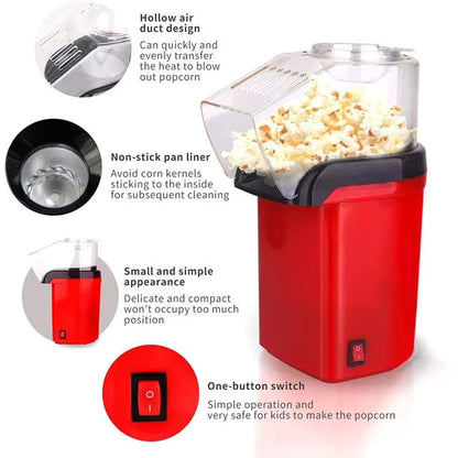 🔥 Premium Hot-Air Popcorn Maker | Oil-Free Healthy Popcorn Machine for Home