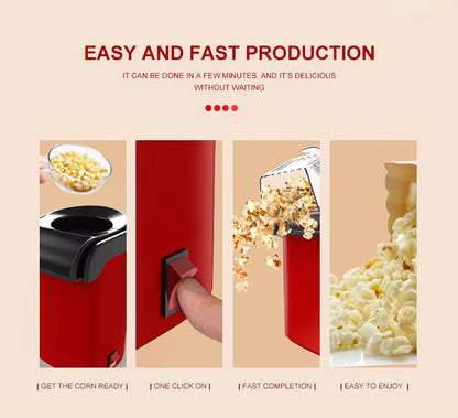 🔥 Premium Hot-Air Popcorn Maker | Oil-Free Healthy Popcorn Machine for Home